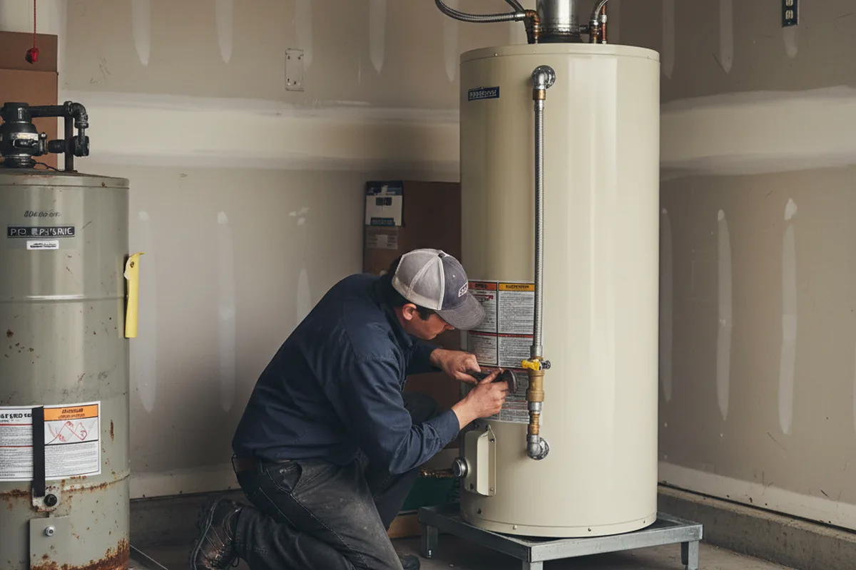 Water heater and shutoff valve replacement in Sacramento