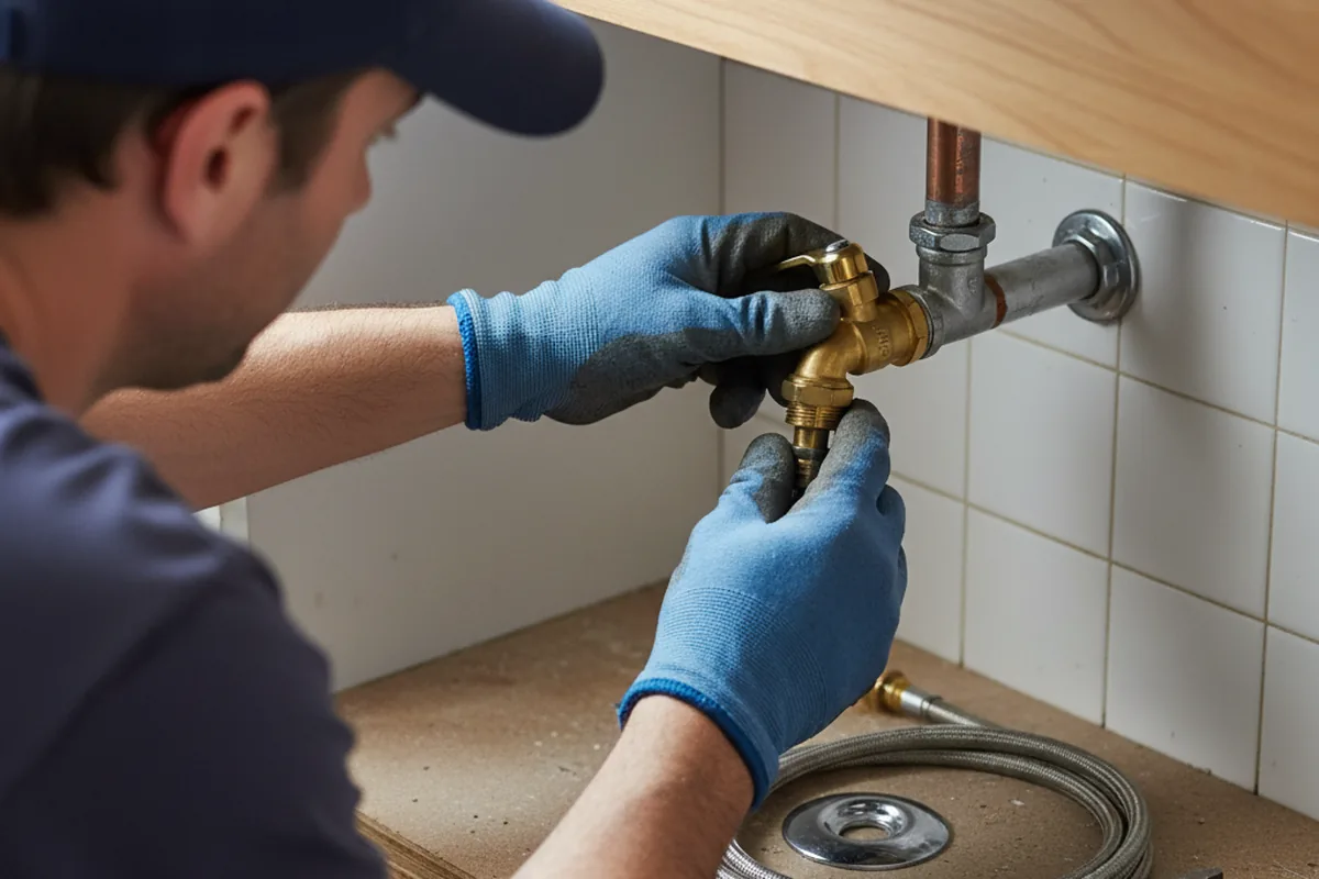 Shutoff valve and fitting work during Burst Pipe Repair in Sacramento